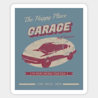 The Happy Place Garage Sticker